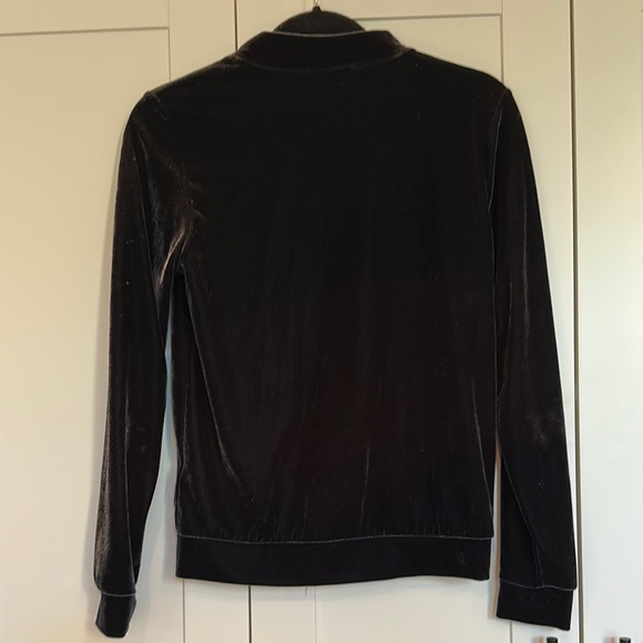 Tart Dark Blue Velvet Jacket with Metallic Zipper - Picture 5 of 5